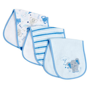 Baby Burp Cloths - Pack Of 3 (Blue)