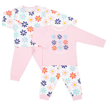 Baby Pyjamas - Pack Of 2 (Flower)