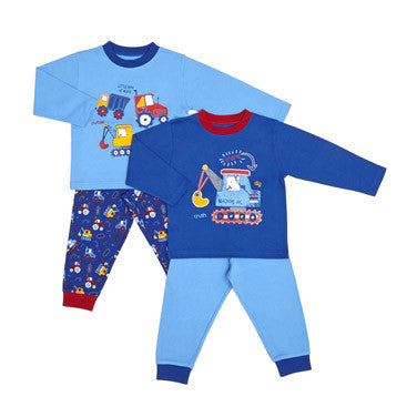 Baby Pyjamas - Pack Of 2 (Light-Blue)